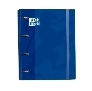 CARPEBLOC OXFORD SCHOOL EUROPEANBINDER CLASSIC A4+ 4 an.MIXTAS 35mm con RECAMBIO 100 hj. CUADRIC.5x5 AZUL