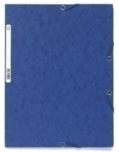 CARPETA de GOMAS y SOLAPAS EXACOMPTA AUTENTICA CARTULINA LUSTRADA A4 con ETIQUETA AZUL
