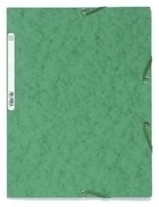 CARPETA de GOMAS y SOLAPAS EXACOMPTA AUTENTICA CARTULINA LUSTRADA A4 con ETIQUETA VERDE