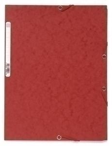 CARPETA de GOMAS y SOLAPAS EXACOMPTA AUTENTICA CARTULINA LUSTRADA A4 con ETIQUETA ROJO