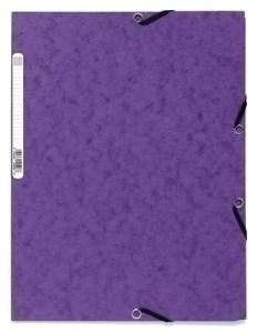 CARPETA de GOMAS y SOLAPAS EXACOMPTA AUTENTICA CARTULINA LUSTRADA A4 con ETIQUETA MORADO