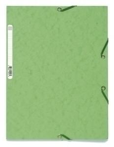 CARPETA de GOMAS y SOLAPAS EXACOMPTA AUTENTICA CARTULINA LUSTRADA A4 con ETIQUETA VERDE CLARO