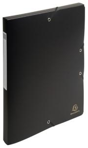 CARPETA de PROYECTOS EXACOMPTA EXABOX PP LISO OPACO A4 GOMAS  2,5 cm NEGRO