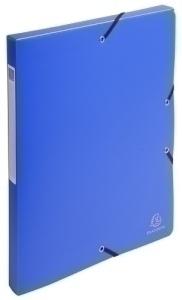 CARPETA de PROYECTOS EXACOMPTA EXABOX PP LISO OPACO A4 GOMAS  2,5 cm AZUL