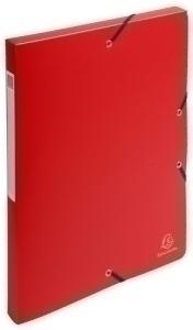CARPETA de PROYECTOS EXACOMPTA EXABOX PP LISO OPACO A4 GOMAS  2,5 cm ROJO