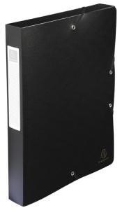 CARPETA de PROYECTOS EXACOMPTA EXABOX PP LISO OPACO A4 GOMAS  4 cm NEGRO