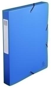 CARPETA de PROYECTOS EXACOMPTA EXABOX PP LISO OPACO A4 GOMAS  4 cm AZUL