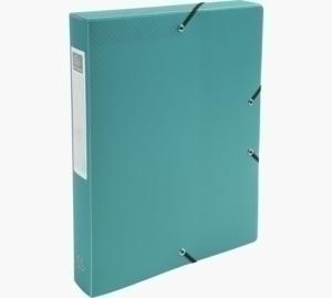 CARPETA de PROYECTOS EXACOMPTA EXABOX PP LISO OPACO A4 GOMAS  4 cm VERDE