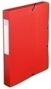CARPETA de PROYECTOS EXACOMPTA EXABOX PP LISO OPACO A4 GOMAS  4 cm ROJO