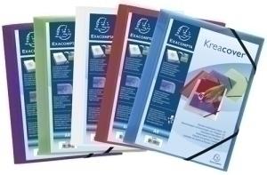 CARPETA de GOMAS y SOLAPAS EXACOMPTA KREACOVER PP TRANSLUCIDO A4 AZUL