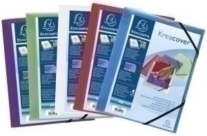 CARPETA GOMAS SOLAP. EXACOMPTA KREACOVER PP TRANS. A4 AZUL /55182E