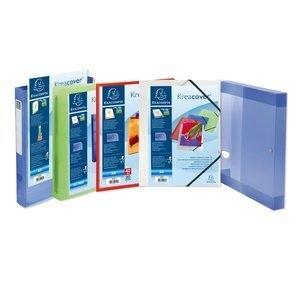 CARPETA de GOMAS y SOLAPAS EXACOMPTA KREACOVER PP TRANSLUCIDO A4