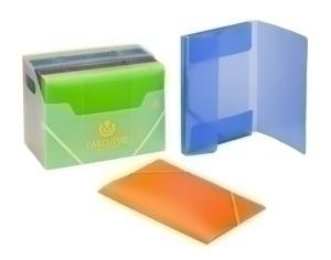 CARPETA de GOMAS y SOLAPAS CARCHIVO PP TRANS. 4º FLUOR