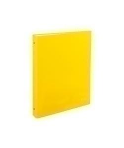 CARPETA de ANILLAS CARCHIVO LUZ CARTON PLASTIFICADO BRILLO Fº-XL 2 an. 40mm AMARILLO