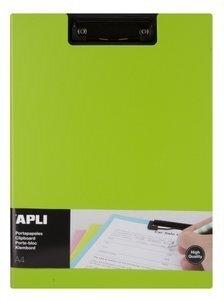 CARPETA con PINZA PORTABLOCS APLI PP FOAM A4 VERDE