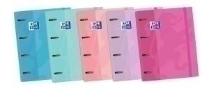 CARPEBLOC OXFORD SCHOOL EUROPEANBINDER TOUCH A4+ 4 an.MIXTAS 35mm con RECAMBIO 100 hj. CUADRIC.5x5 SURTIDO (Col. Pastel)