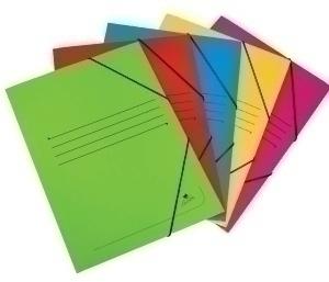 CARPETA de GOMAS y SOLAPAS CARTON Fº AMARILLO