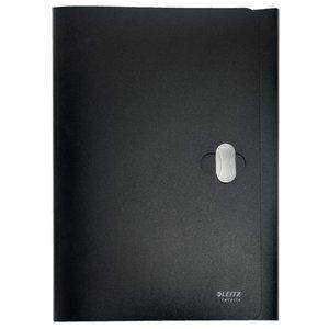 CARPETA LEITZ RECYC LE 3 SOLAPAS  PP CIERRE GIRATORIO NEGRO