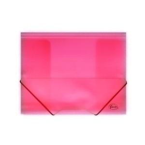 CARPETA de GOMAS y SOLAPAS FOROFIS PP A4 TRASLUCIDO ROJO