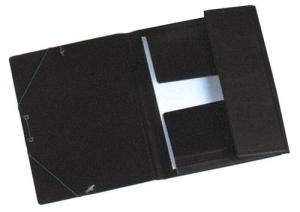 CARPETA de GOMAS y SOLAPAS IBERPLAS PVC Fº PROLONG. NEGRO
