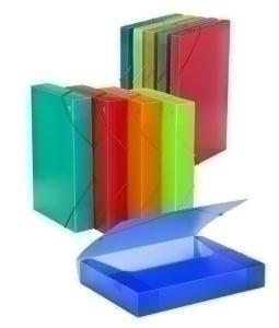 CARPETA de PROYECTOS CARCHIVO PP TRANS. A4 GOMAS 2,5 cm FLUOR 5 col.surt.