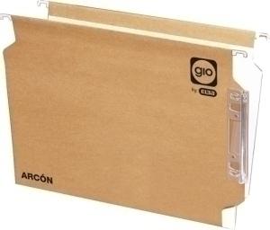 CARPETA COLGANTE GIO cart.ARCON visor LATERAL V BICOLOR 240g Fº PAQUETE de 25 (50200/A20020)