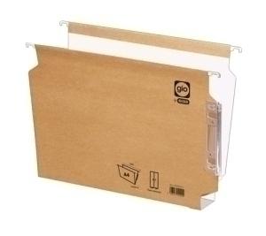 CARPETA COLGANTE GIO cart.ARCON visor LATERAL U BICOLOR 240g A4 20mm PAQUETE de 25 (50120/50320/A13020)
