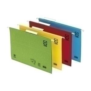CARPETA COLGANTE GIO cart.CRISTAL visor SUPERIOR V color 230g Fº ROJO PAQUETE de 25 (42203/K20044)