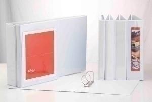 CARPETA CANGURO PARDO PVC A4 2 an.MIXTAS 25mm BLANCO
