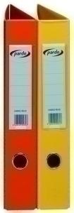 CARPETA de ANILLAS PARDO PLASTICO EXTRA Fº 4 an.MIXTAS 40mm NARANJA