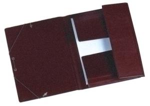 CARPETA de GOMAS y SOLAPAS IBERPLAS PVC Fº PROLONG. BURDEOS