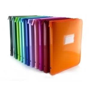 CARPETA PORTADOCUMENTOS OFFICE BOX ZIPPER COLORLINE con CREMALLERA 330x260mm