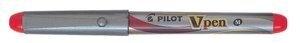 PLUMA PILOT V-PEN SILVER tinta ROJA