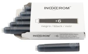 TINTA ESTILOGR. INOXCROM CAJA 6 CARTUCHOS NEGRO /41505002