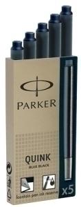 TINTA ESTILOGRAFICA PARKER CAJA 5 CARTUCHOS AZUL NEGRO