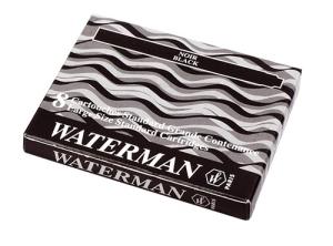 TINTA ESTILOGR. WATERMAN CAJA 8 CARTUCHOS NEGRO /S0110850