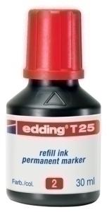 TINTA ROTULADOR EDDING FRASCO 30 ml. T25 ROJO