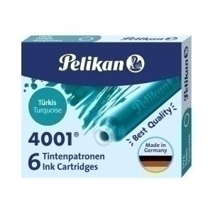 TINTA ESTILOGR. PELIKAN CAJA 6 CARTUCHOS TP/6 TURQUESA /301705