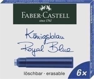 TINTA ESTILOGR. FABER CASTELL CAJA 6 CARTUCHOS AZUL REAL /185506