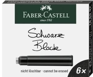 TINTA ESTILOGRAFICA FABER CASTELL CAJA 6 CARTUCHOS NEGRO