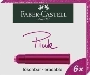 TINTA ESTILOGR. FABER CASTELL CAJA 6 CARTUCHOS ROSA /185508