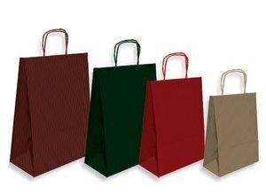 BOLSA PAPEL KRAFT LISO 18x24 ROJO P/50