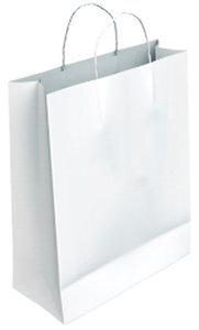 BOLSA de PAPEL ANDINA KRAFT BLANCO 18x24x8 cm BLANCO PAQUETE de 50