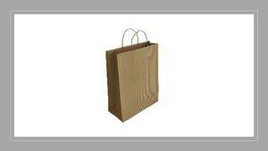 BOLSA de PAPEL ANDINA KRAFT VERJURADO 18x24x8 cm RECICLADO/NATURAL PAQUETE de 50