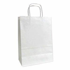 BOLSA de PAPEL ANDINA CELULOSA BLANCA 24x32x10 cm BLANCO PAQUETE de 50