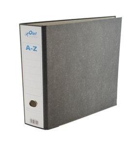 ARCHIVADOR palanca OLEF CARTON JASPEADO NEGRO 4º APAISADO 75mm