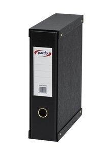 ARCHIVADOR palanca PARDO FORRADO PVC A4 con CAJA 70mm NEGRO