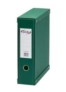 ARCHIVADOR PARDO PVC A4 CON CAJA 70MM VERDE /924104