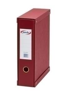 ARCHIVADOR PARDO PVC A4 CON CAJA 70MM ROJO /924102