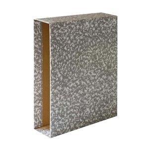 CAJA para ARCHIVADOR OLEF  Fº 82mm JASPEADO GRIS